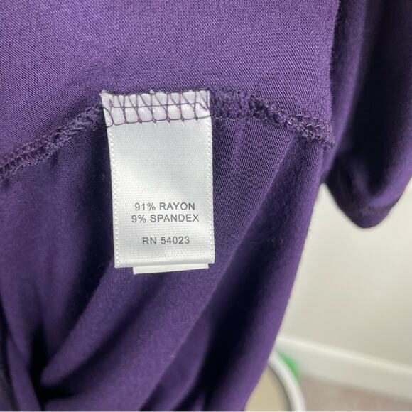 Banana Republic Purple Short Sleeve Knit Turtleneck Top Small - Picture 7 of 7